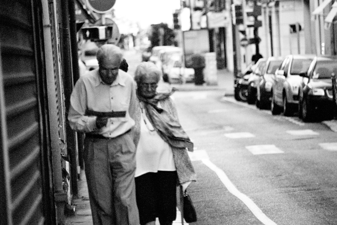 senior couple with documents